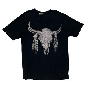Rawyalty Couture Y2K Rhinestone Stud Skull Goth Mens 2XL 2X XXL